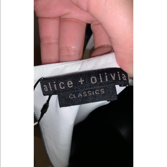 Alice & Olivia Asymmetrical White Wrap Dress—NWT - Picture 13 of 16